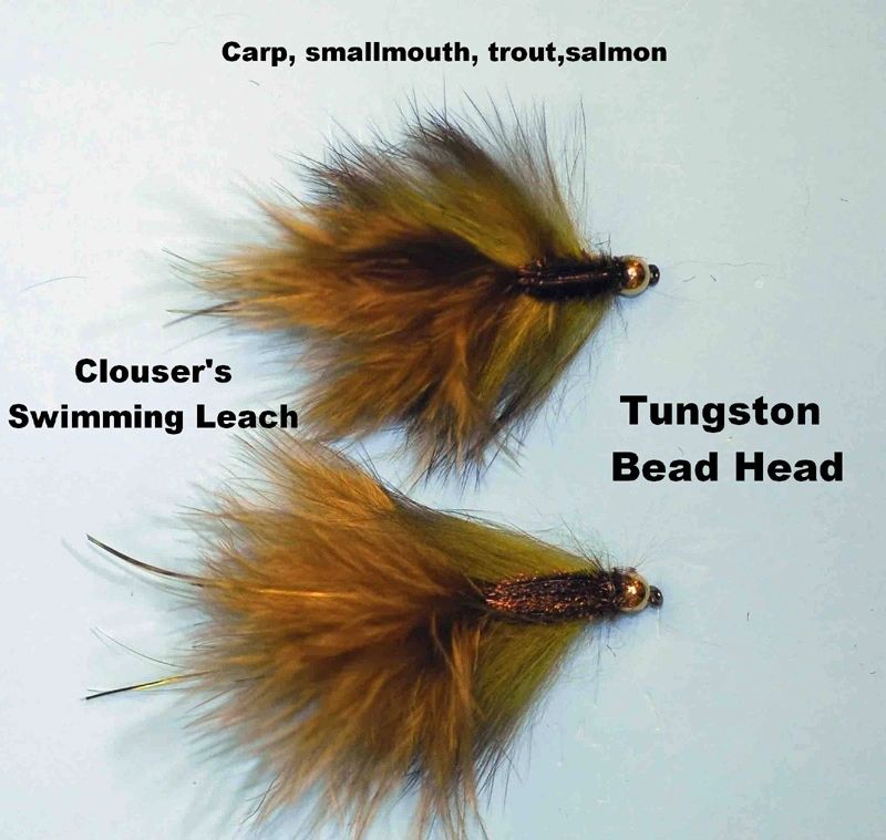 Clouser's Swimming Leach- Bead Head