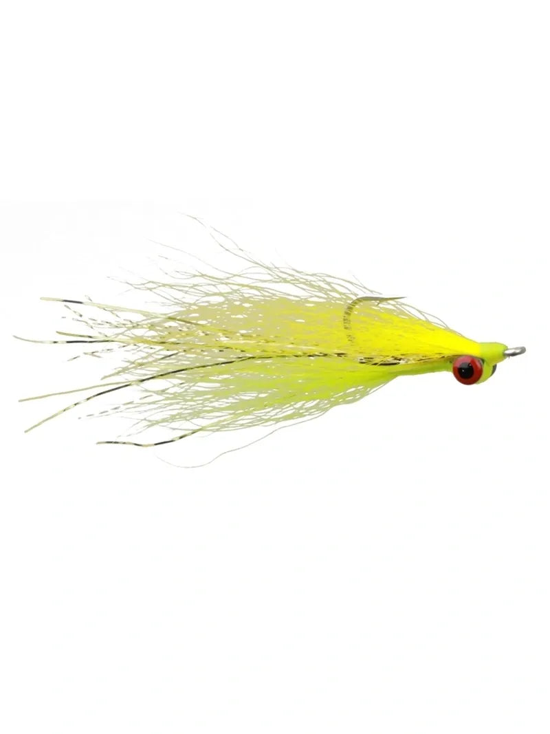 Clouser Deep Minnow (Big Game) with Chartreuse Eyes Black Pupil